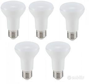 5 Lampade LED V-Tac 8W R63 220V E27 3000K NUOVE