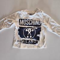 Moschino - T-shirt maniche lunghe bambino 6-9 mesi