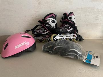 Rollerblade Fila donna, protezioni e casco
