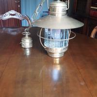 lanterna in ottone e vetro molato