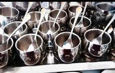 servizio acciaio e placc argento the e caffè più c