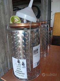Botte in acciao 2 da 100l e 1 50 l