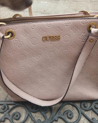 borsa guess originale rosa