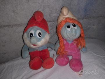 Puffo e puffetta peluche