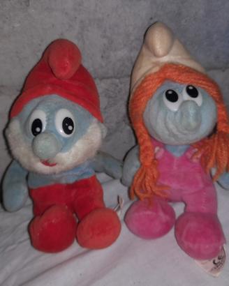 Puffo e puffetta peluche
