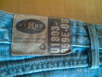 jeans uomo blu a costine marca GAS scampanati