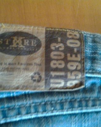 jeans uomo blu a costine marca GAS scampanati