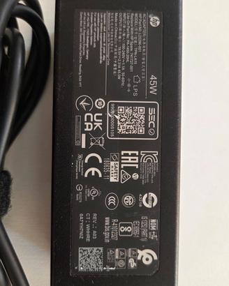 Alimentatore per portatile HP 45 watt spinotto blu