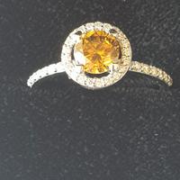 anello  oro bianco 18 carati con diamanti naturali