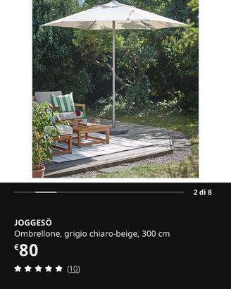 Ombrellone grande da giardino con base Ikea