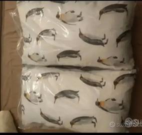 Coppia cuscini soggetto pinguini