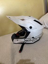 casco cross progrip bianco