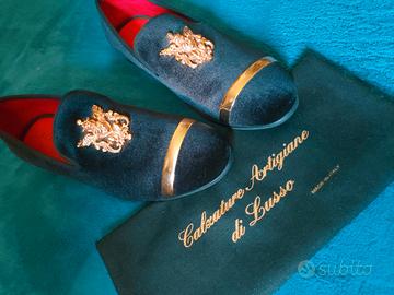 Slippers di Lusso Artigianali - Velluto e Oro