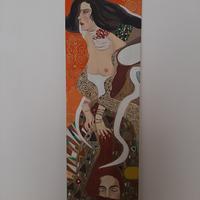 Quadro arredamento olio su tela 100x30 Giuditta