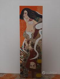 Quadro arredamento olio su tela 100x30 Giuditta