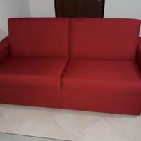divano biposto rosso