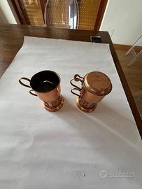 Lotto 2 Caffettiere Napoletane Rame S.M.I. Vintage