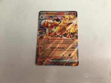 Carta pokemon “Blaziken ex” di avventure insieme