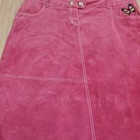 gonna vintage vera pelle con cartellino 