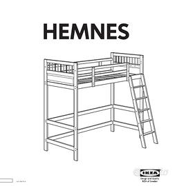 Letto a soppalco singolo IKEA HEMNES