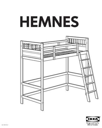 Letto a soppalco singolo IKEA HEMNES