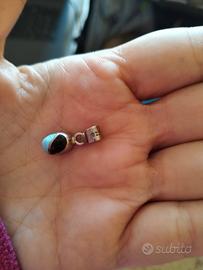 ciondolo argento 925 e ambra 