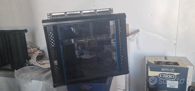Armadio Rack da Parete 19" Net + Patch panel 24 po