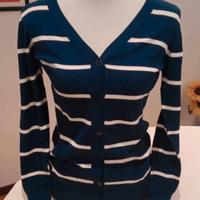 Tezenis - Cardigan a  righe blu e bianco, Small