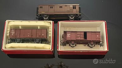 Rivarossi 3 carri merci vagoni HO vintage