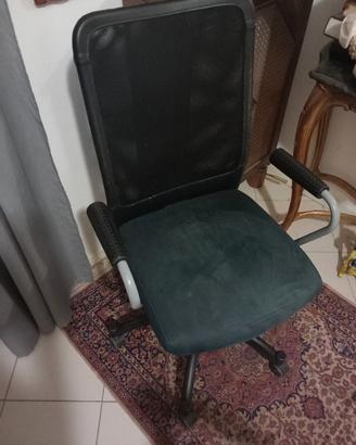 sedia per ufficio in alcantara 