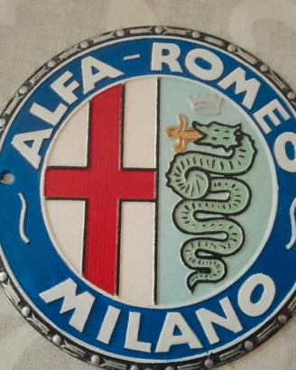 insegna alfa romeo in ghisa