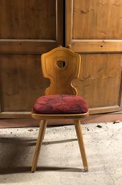 Sedie tirolesi - legno di abete - seduta imbottita