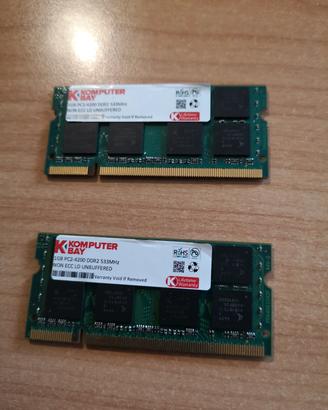 2xDimm 1Gb Pc2-4200 DDR2 533mhz