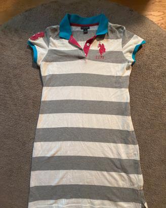 U.S. Polo Assn. Polo Righe Grigie Donna M