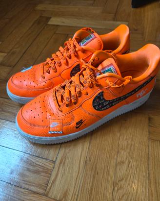 Nike Air Force 1 Just Do It arancioni tg 45