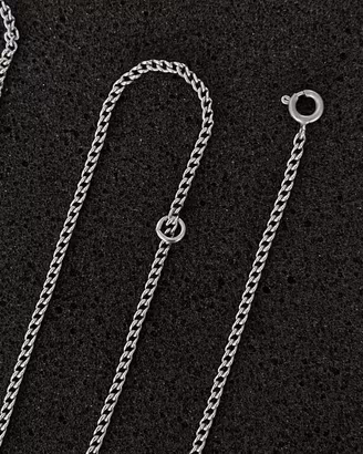 Collana catena acciaio inox 70 cm argento nuova