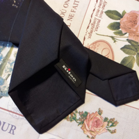 Cravatta Uomo Kiton Pura Seta Blu Notte