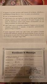 Tappeto persiano 153 cm x 136 cm con certificato d