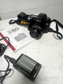 Nikon d80 3 obiettivi+accessori 