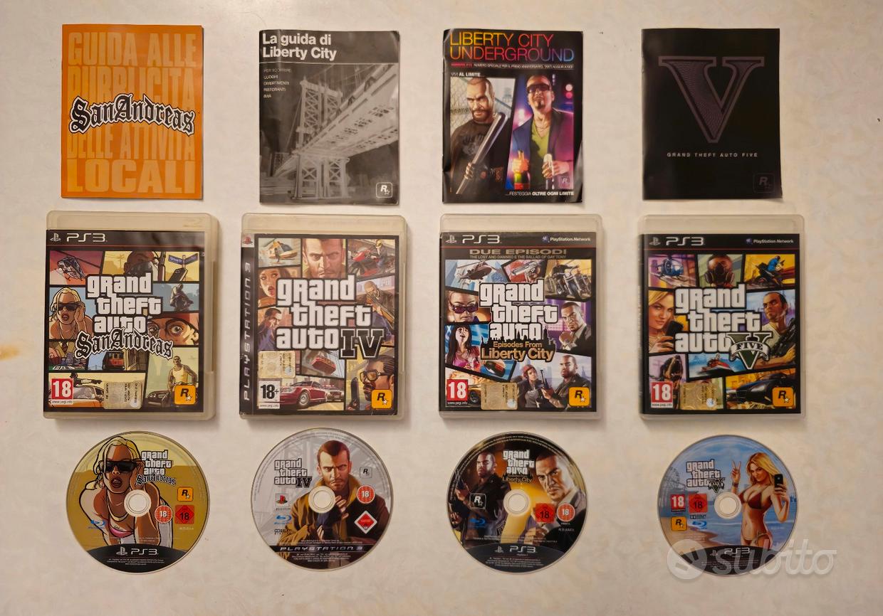 GTA 4 PS3 grand theft auto IV PAL ITALIANO con MAPPA PLAYSTATION 3 gta4