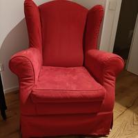 Poltrona Bergère con pouf