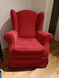 Poltrona Bergère con pouf