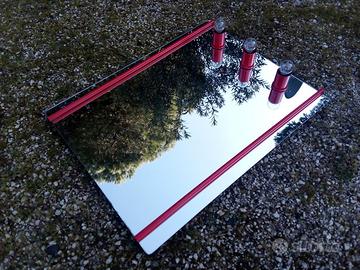 Specchio bagno con decorazione rossa 60 X 76 CM
