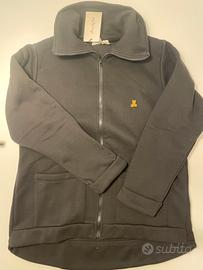 Felpa nera casual con zip