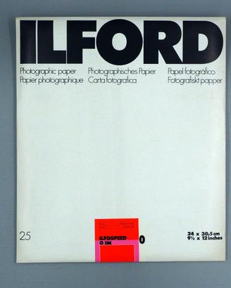25 FOGLI CARTA FOTOGRAFICA ILFORDILFOSPEED 24X30L0