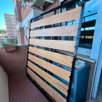 Rete letto matrimoniale doghe larghe in legno