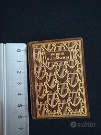 Minilibro "Poesie" Leopardi 1926- 6 cm