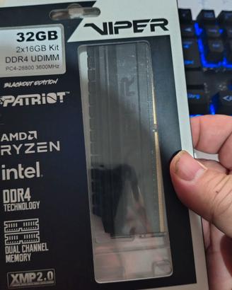 32gb patriot ddr4 pc28800-3600mhz blackout edition