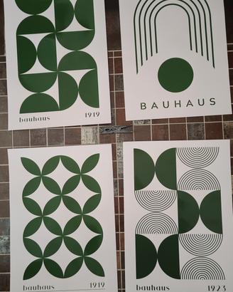 Collezione 4 poster A3 in stile Bauhaus