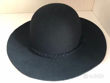 Cappello Gaudì nero tesa larga feltro (100% lana)
